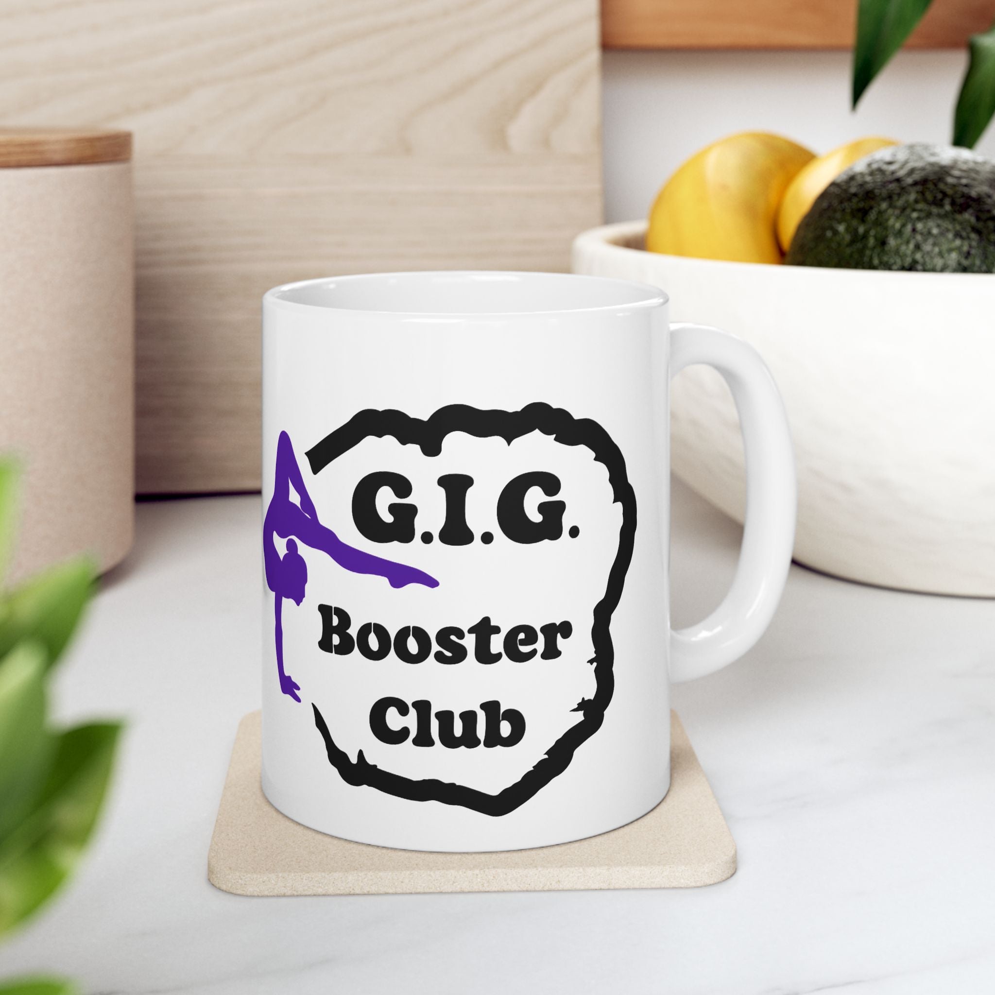 G.I.G. Booster Club gymnast design Mug | gymnastics team coffee cup