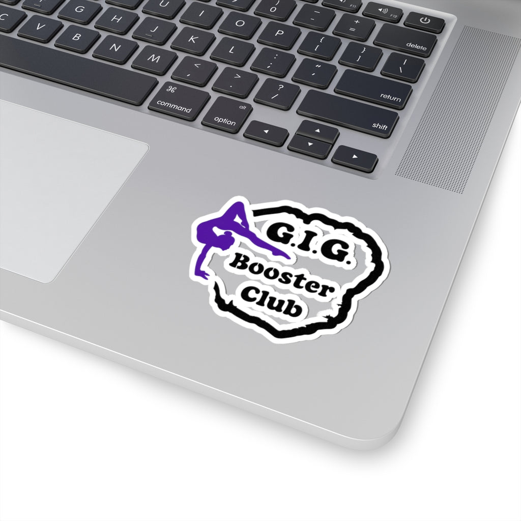 G.I.G. Booster Club Sticker — Gymnast Silhouette Kiss-Cut Sticker