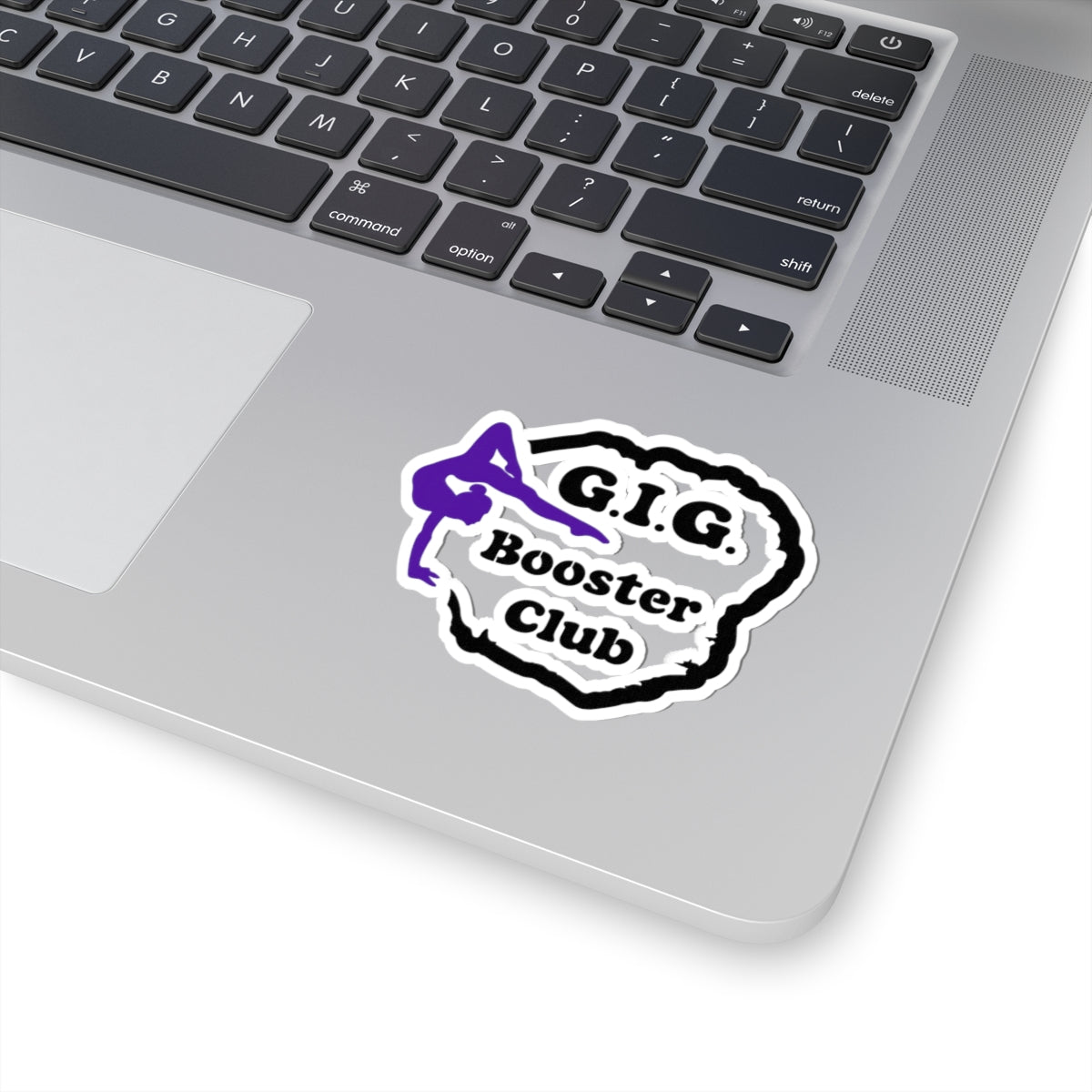 G.I.G. Booster Club Sticker — Gymnast Silhouette Kiss-Cut Sticker